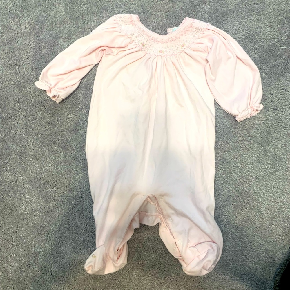 Baby girl smocked bodysuit